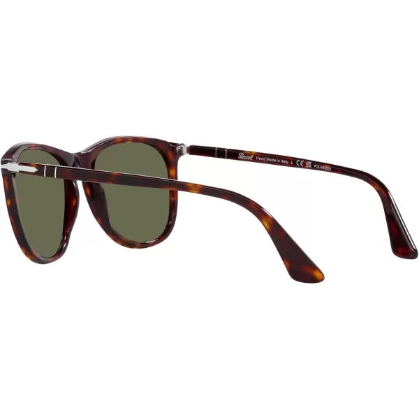 Persol Po3314s Square SunglassesHavanaPolarized Green