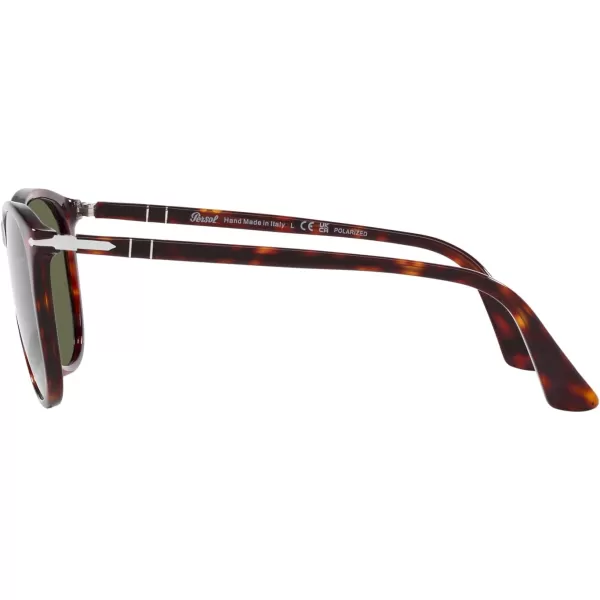 Persol Po3314s Square SunglassesHavanaPolarized Green