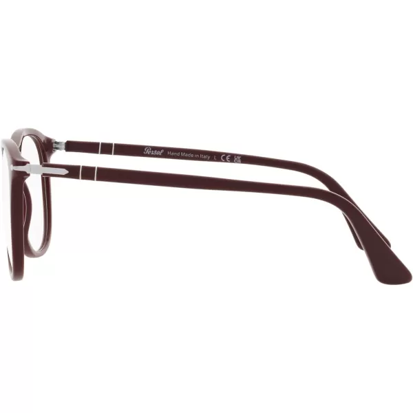 Persol Po3314v Square Prescription Eyewear FramesDark BurgundyDemo Lens