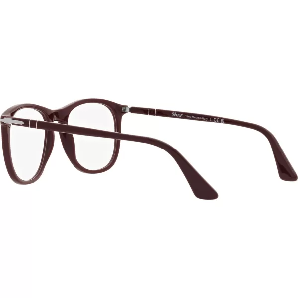 Persol Po3314v Square Prescription Eyewear FramesDark BurgundyDemo Lens