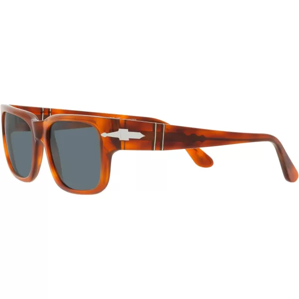 Persol Po3315s Rectangular SunglassesTerra Di SienaDark Blue Polarized