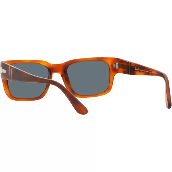 Persol Po3315s Rectangular SunglassesTerra Di SienaDark Blue Polarized