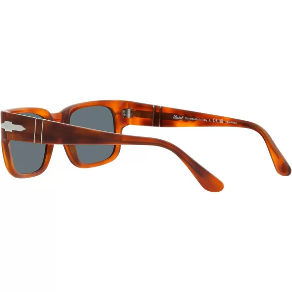 Persol Po3315s Rectangular SunglassesTerra Di SienaDark Blue Polarized