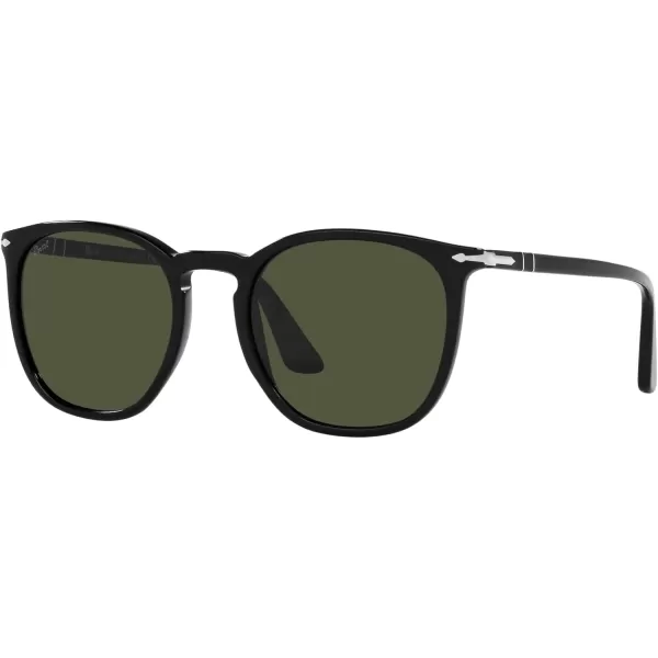 Persol Po3316s Rectangular SunglassesBlackGreen