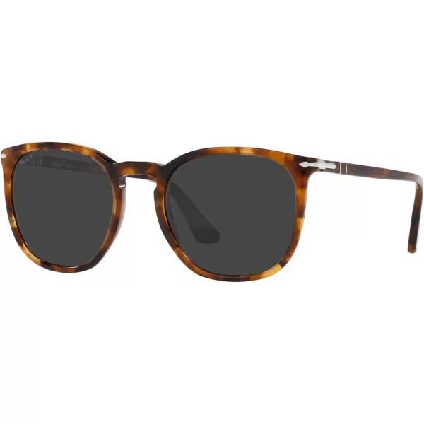 Persol Po3316s Rectangular SunglassesHoney TortoisePolarized Black