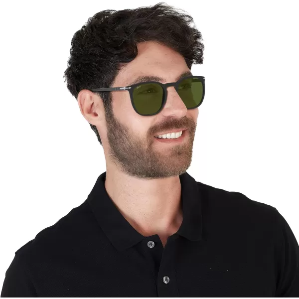 Persol Po3316s Rectangular SunglassesMatte Dark GreenGreen