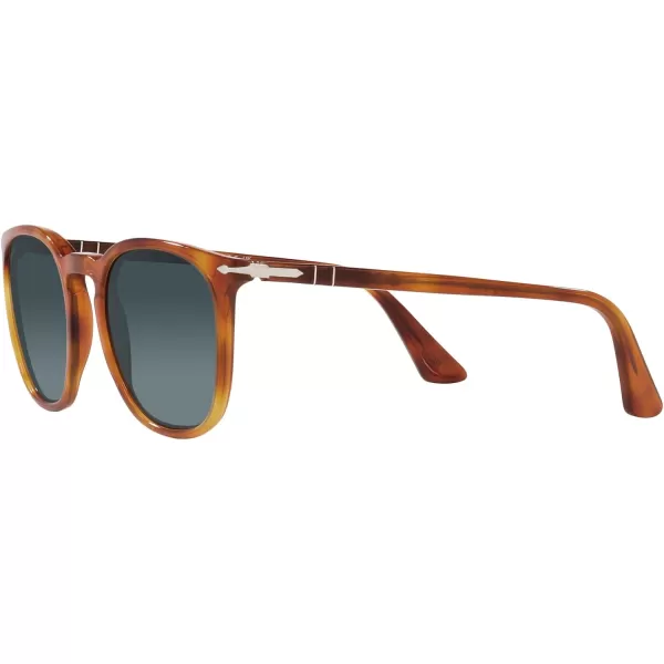 Persol Po3316s Rectangular SunglassesTerra Di SienaGradient Blue Polarized