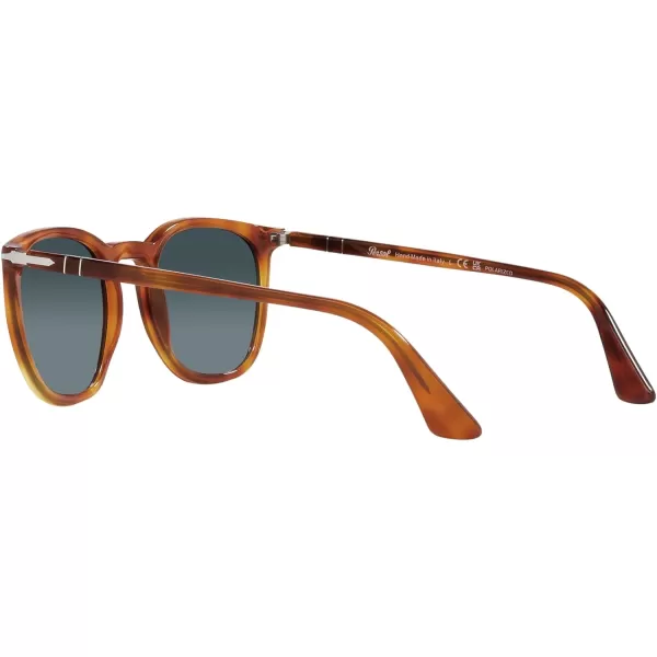 Persol Po3316s Rectangular SunglassesTerra Di SienaGradient Blue Polarized