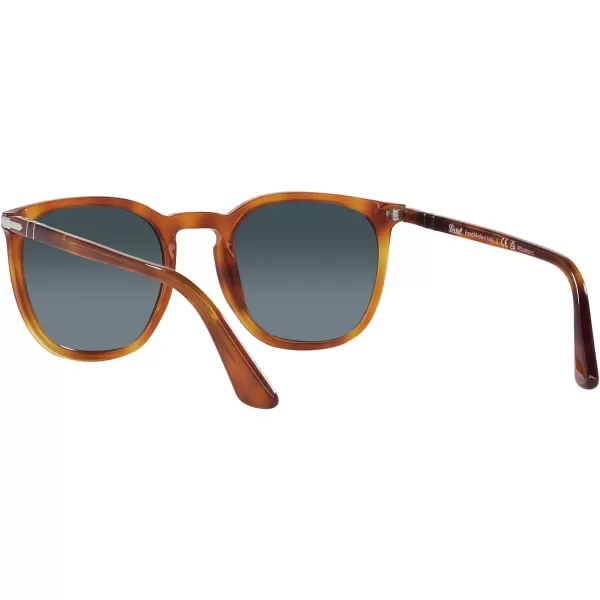 Persol Po3316s Rectangular SunglassesTerra Di SienaGradient Blue Polarized