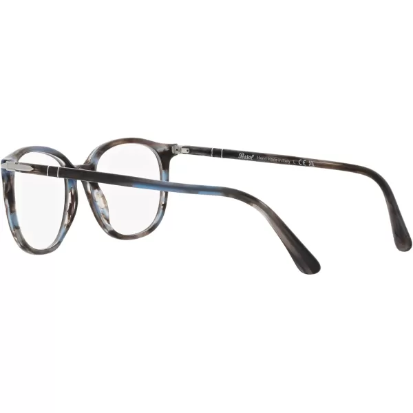 Persol Po3317v Square Prescription Eyewear FramesStriped BlueDemo Lens