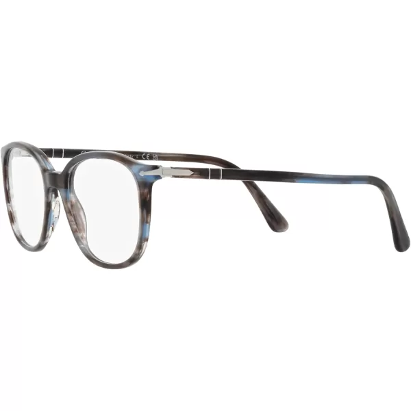 Persol Po3317v Square Prescription Eyewear FramesStriped BlueDemo Lens