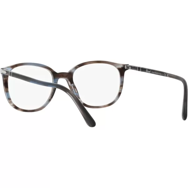 Persol Po3317v Square Prescription Eyewear FramesStriped BlueDemo Lens