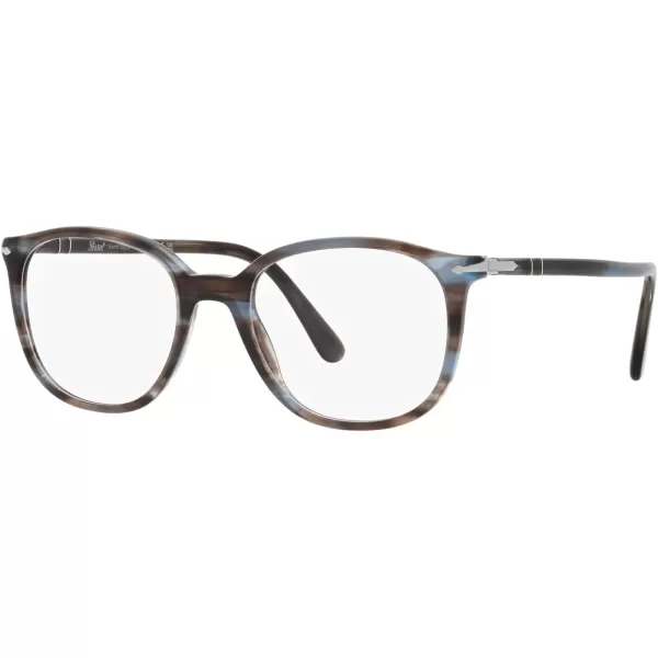 Persol Po3317v Square Prescription Eyewear FramesStriped BlueDemo Lens