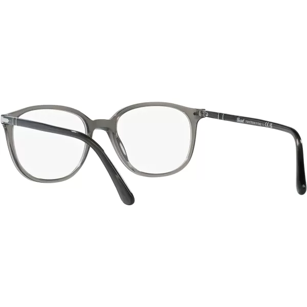 Persol Po3317v Square Prescription Eyewear FramesTransparent Taupe GrayDemo Lens