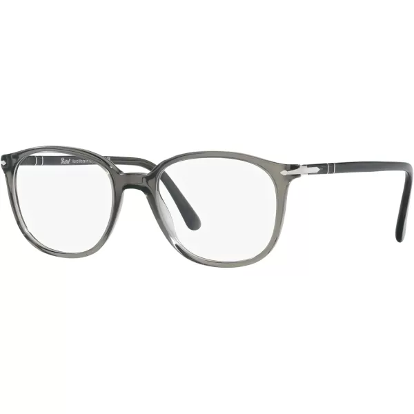 Persol Po3317v Square Prescription Eyewear FramesTransparent Taupe GrayDemo Lens