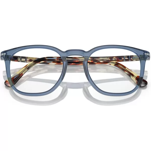 Persol Po3318v Round Prescription Eyewear FramesTransparent NavyDemo Lens