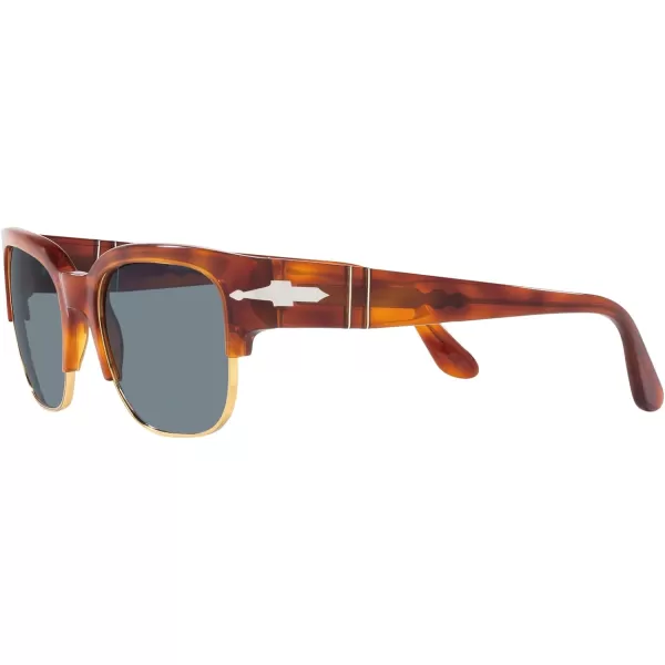Persol Po3319s Square SunglassesTerra Di SienaLight Blue