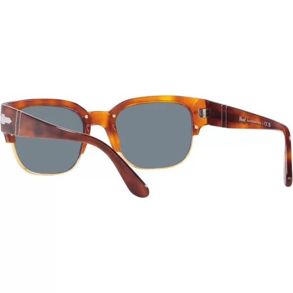 Persol Po3319s Square SunglassesTerra Di SienaLight Blue