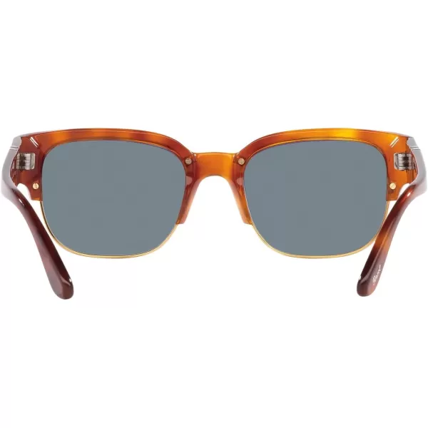 Persol Po3319s Square SunglassesTerra Di SienaLight Blue