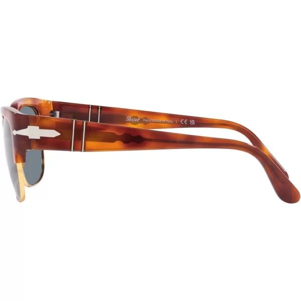 Persol Po3319s Square SunglassesTerra Di SienaLight Blue