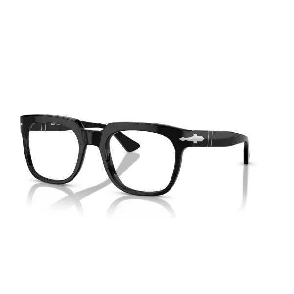 Persol Po3325v Square Prescription Eyewear FramesBlackDemo Lens