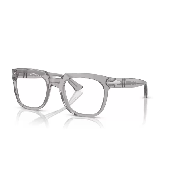 Persol Po3325v Square Prescription Eyewear FramesTransparent GreyDemo Lens