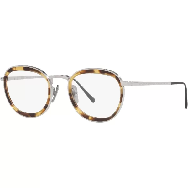 Persol Po5009vt Round Prescription Eyewear FramesSilverDemo Lens