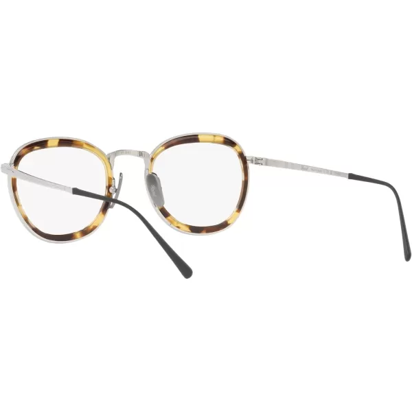 Persol Po5009vt Round Prescription Eyewear FramesSilverDemo Lens