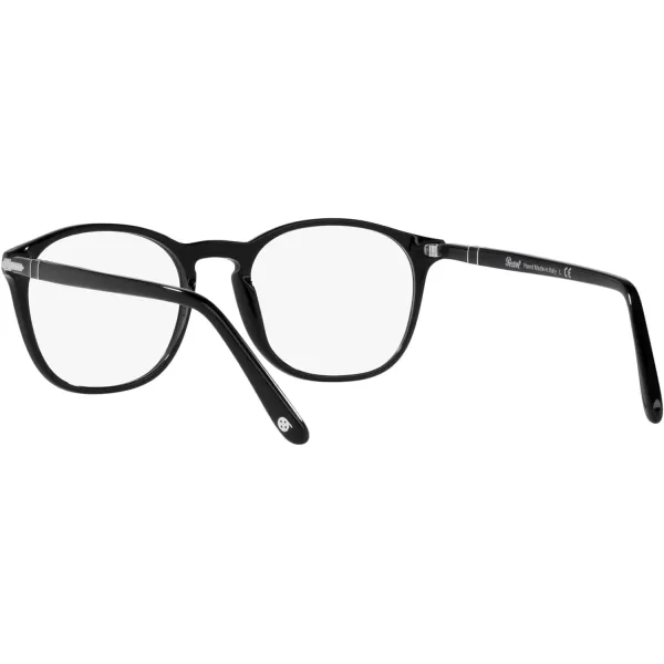 Persol Womens Po3007v Square Prescription Eyewear FramesBlackSilverDemo Lens