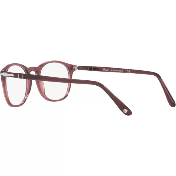 Persol Womens Po3007v Square Prescription Eyewear FramesBurnt Red TransparentDemo Lens