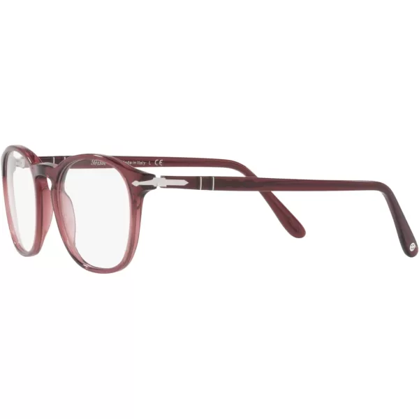 Persol Womens Po3007v Square Prescription Eyewear FramesBurnt Red TransparentDemo Lens