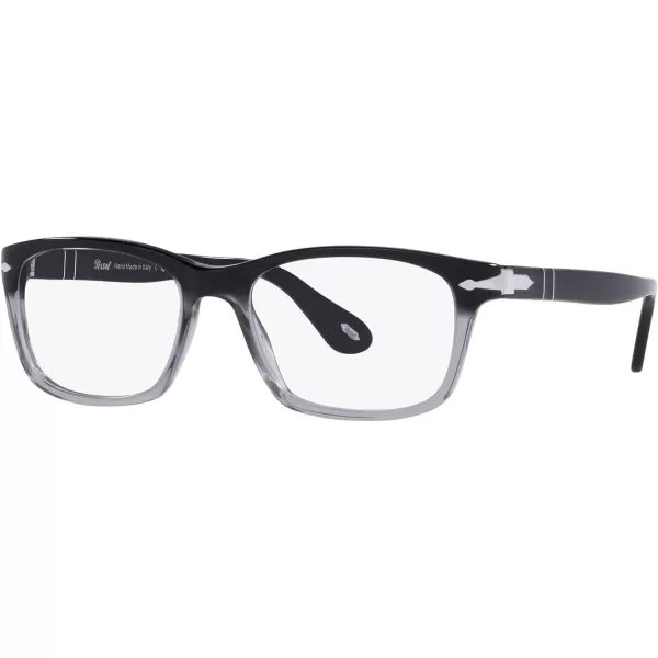 Persol Womens Po3012v Square Prescription Eyewear FramesBlack SmokeDemo Lens