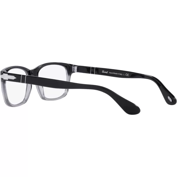 Persol Womens Po3012v Square Prescription Eyewear FramesBlack SmokeDemo Lens