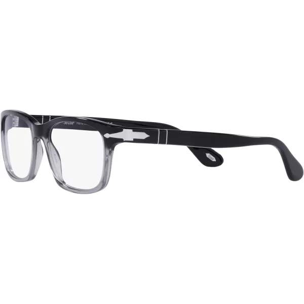 Persol Womens Po3012v Square Prescription Eyewear FramesBlack SmokeDemo Lens