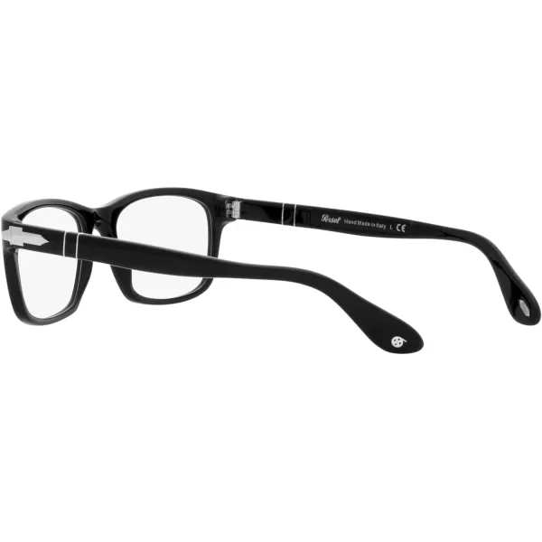 Persol Womens Po3012v Square Prescription Eyewear FramesBlackSilverDemo Lens