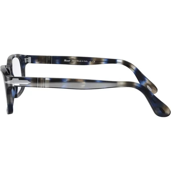 Persol Womens Po3012v Square Prescription Eyewear FramesStriped BlueGreyDemo Lens