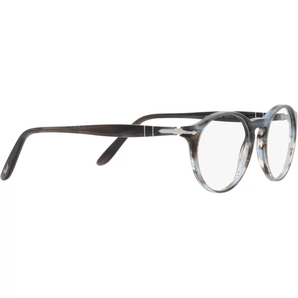 Persol Womens Po3092v Round Prescription Eyewear FramesStriped BlueDemo Lens