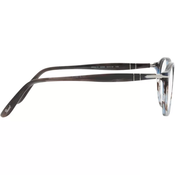 Persol Womens Po3092v Round Prescription Eyewear FramesStriped BlueDemo Lens
