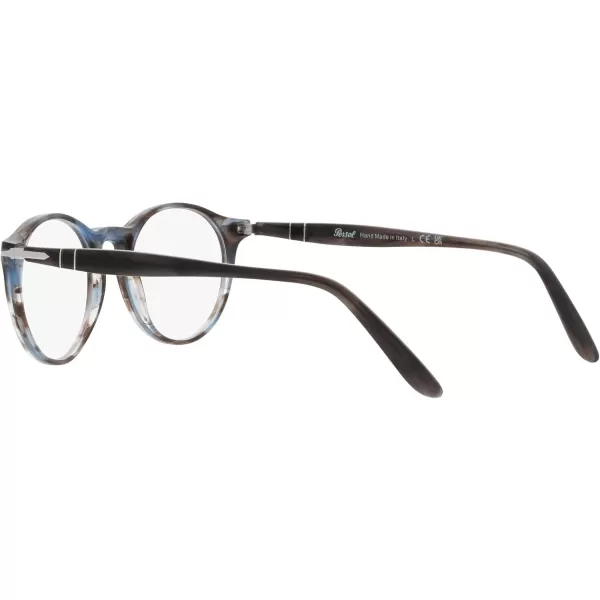Persol Womens Po3092v Round Prescription Eyewear FramesStriped BlueDemo Lens