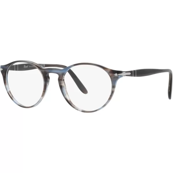 Persol Womens Po3092v Round Prescription Eyewear FramesStriped BlueDemo Lens