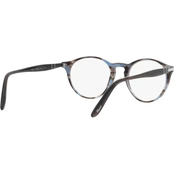 Persol Womens Po3092v Round Prescription Eyewear FramesStriped BlueDemo Lens