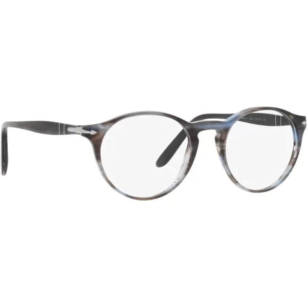 Persol Womens Po3092v Round Prescription Eyewear FramesStriped BlueDemo Lens