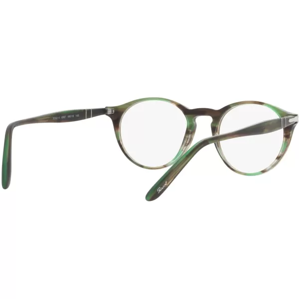 Persol Womens Po3092v Round Prescription Eyewear FramesStriped GreenDemo Lens