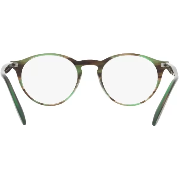 Persol Womens Po3092v Round Prescription Eyewear FramesStriped GreenDemo Lens