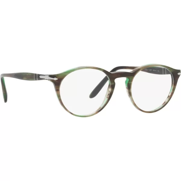 Persol Womens Po3092v Round Prescription Eyewear FramesStriped GreenDemo Lens