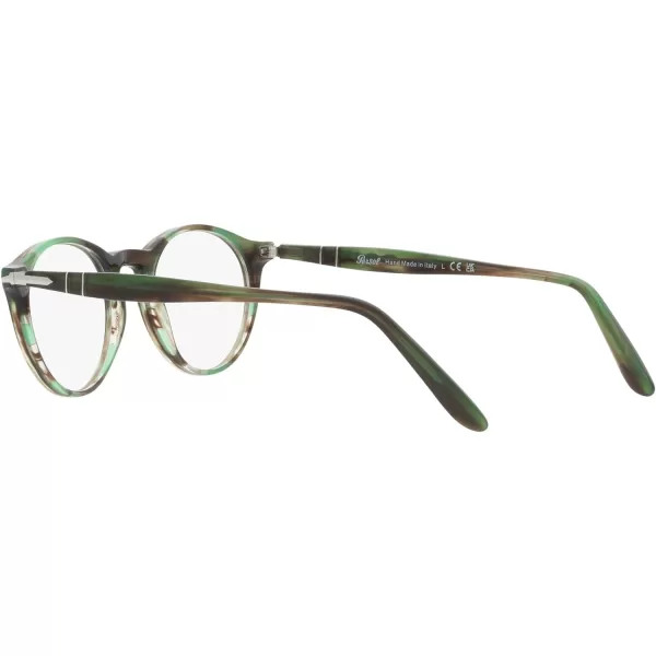 Persol Womens Po3092v Round Prescription Eyewear FramesStriped GreenDemo Lens