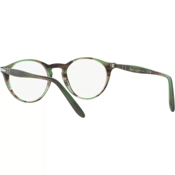 Persol Womens Po3092v Round Prescription Eyewear FramesStriped GreenDemo Lens