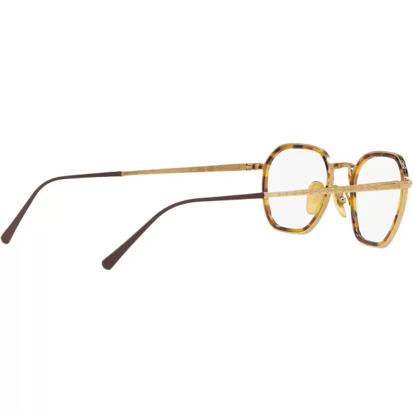 Persol Womens Po5013vt Round Prescription Eyewear FramesGoldDemo Lens