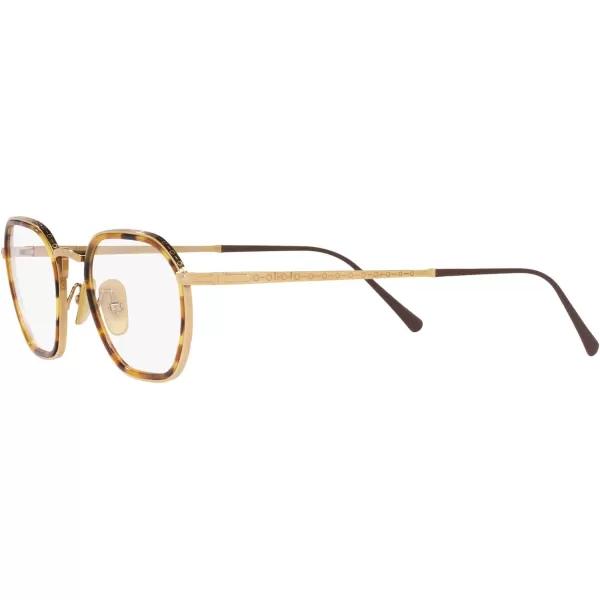 Persol Womens Po5013vt Round Prescription Eyewear FramesGoldDemo Lens