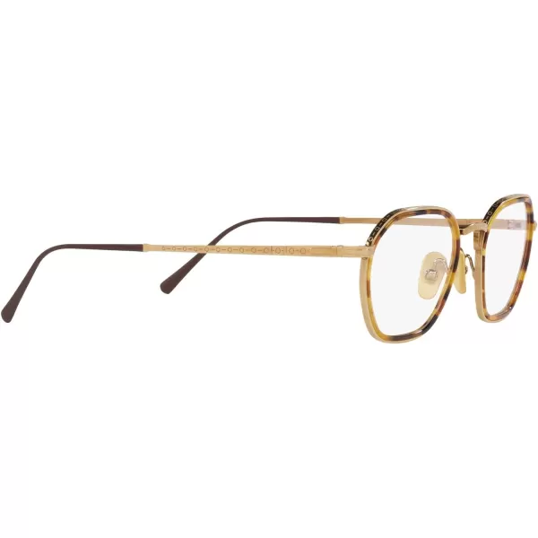 Persol Womens Po5013vt Round Prescription Eyewear FramesGoldDemo Lens